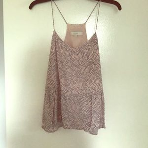 LOFT peplum spaghetti strap blouse size small